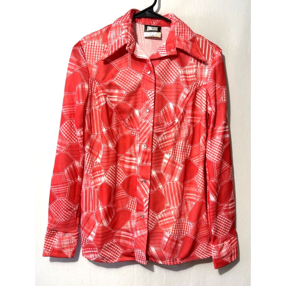 Vintage Fenton Western Shirt Women's Size Small (S) Layered Pearl Snap USA
